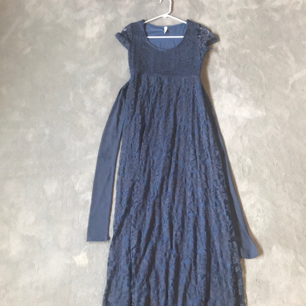 Pink blush maternity formal dress